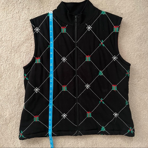 Belle Point Black Christmas Sweater Vest - Picture 13 of 15